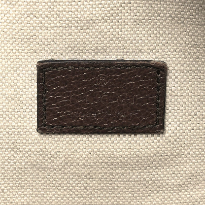 Gucci Monogram Jumbo GG Textured Dollar Calfskin Web Belt Bag Camel Ebony New Acero 6 of 11