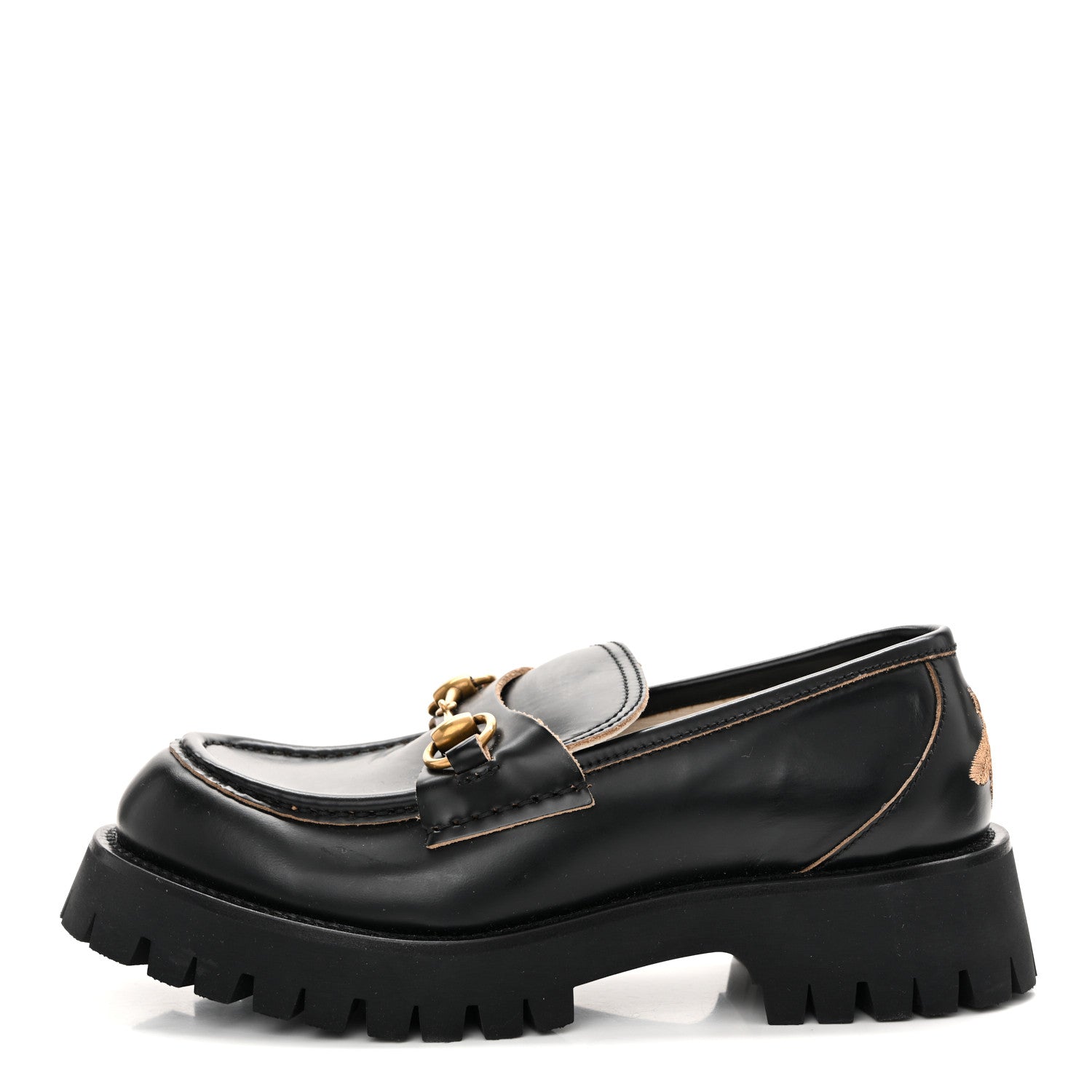 Gucci Cordovan Lux Womens Harald Horsebit 25mm Platform Loafers 36 38 Black 1 of 13