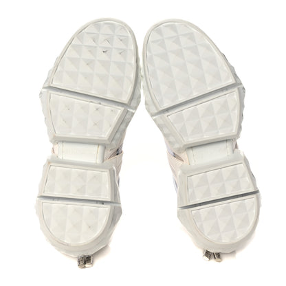 Jimmy Choo Calfskin Mesh Diamond F Low Top Sneaker 40.5 White Beige 5 of 9