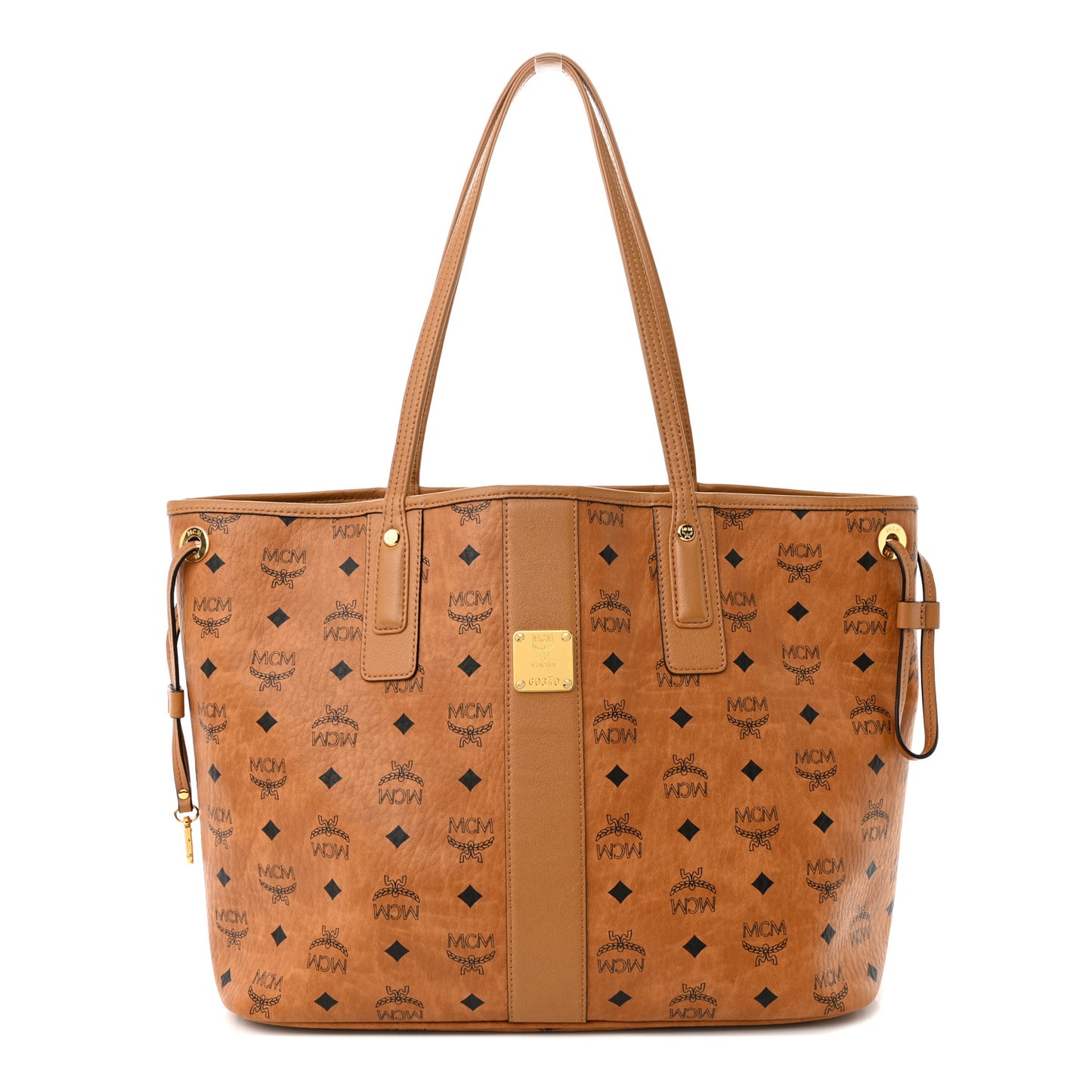 Visetos Medium Liz Reversible Shopper Tote Cognac