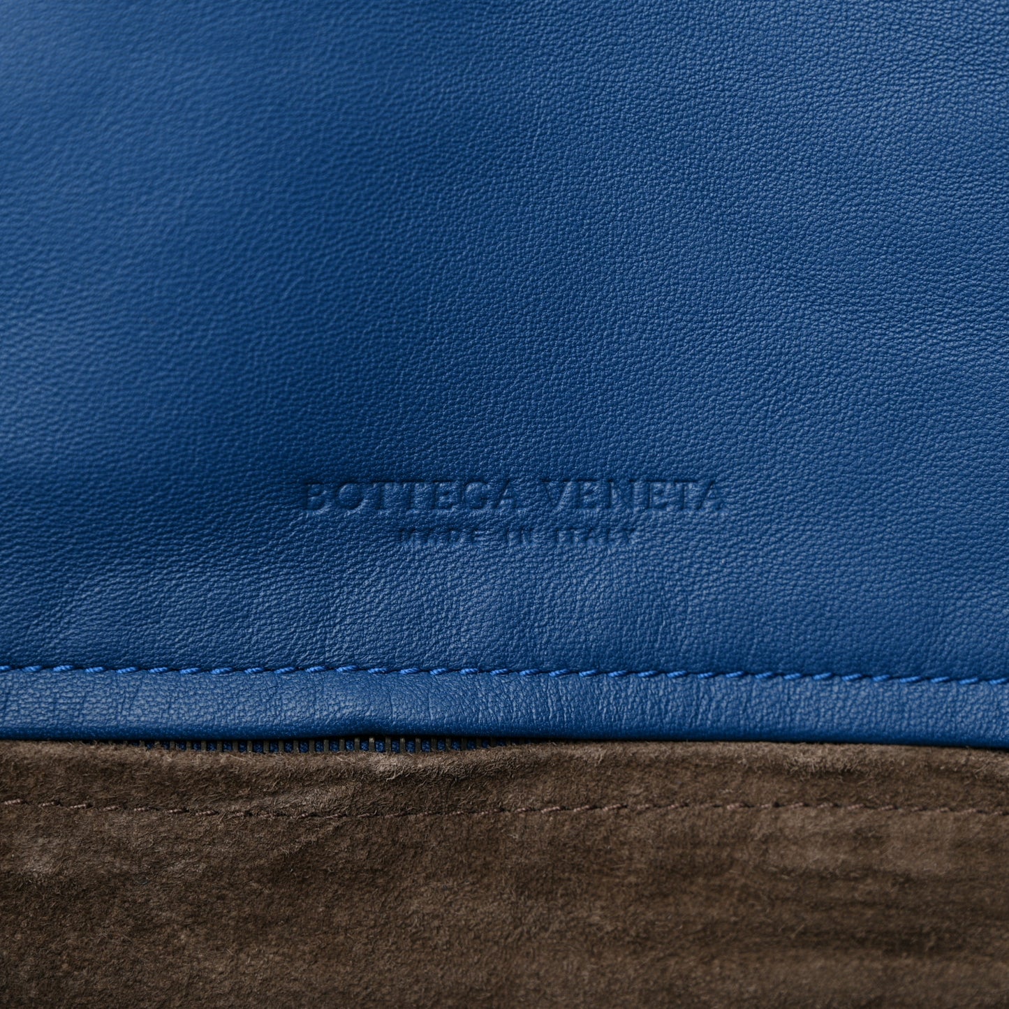 Nappa Intrecciato Messenger Bag Blue