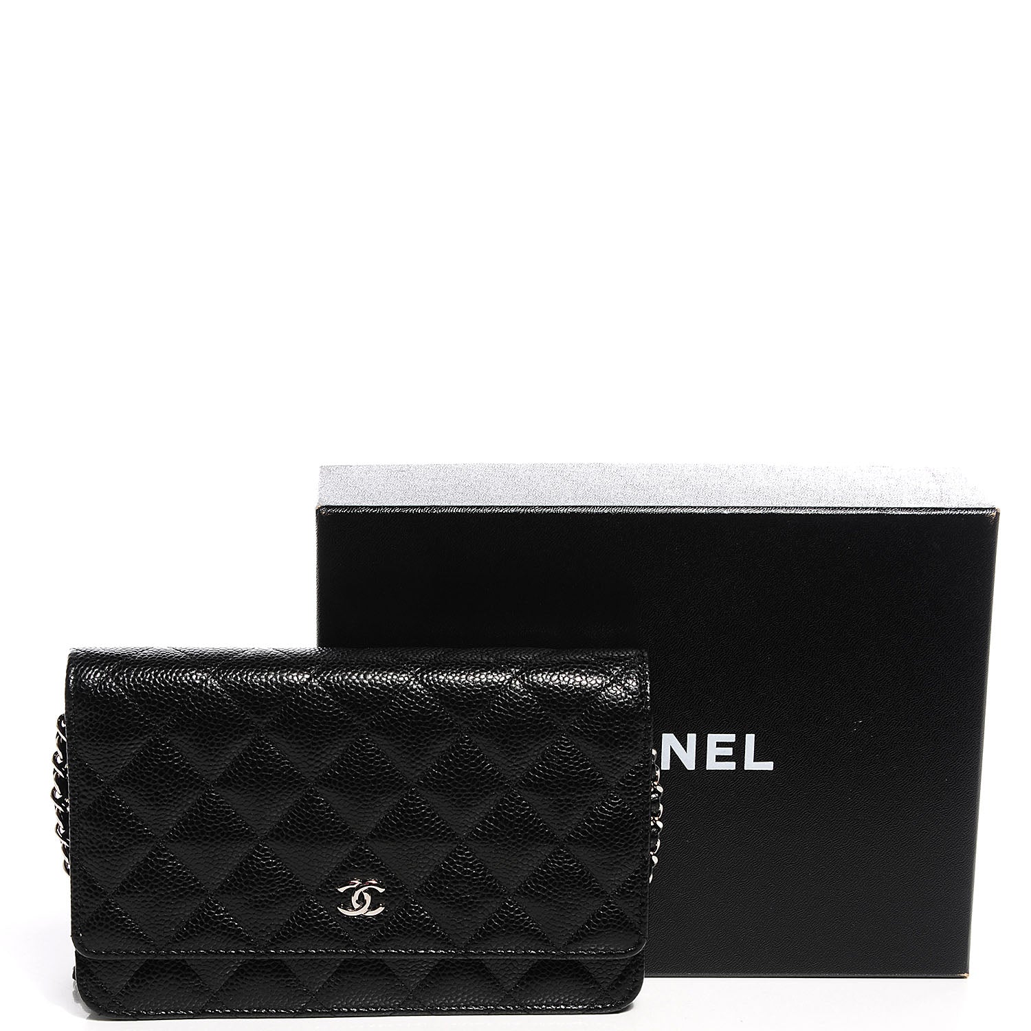 Chanel Caviar Quilted Wallet On Chain WOC Black 4 of 10