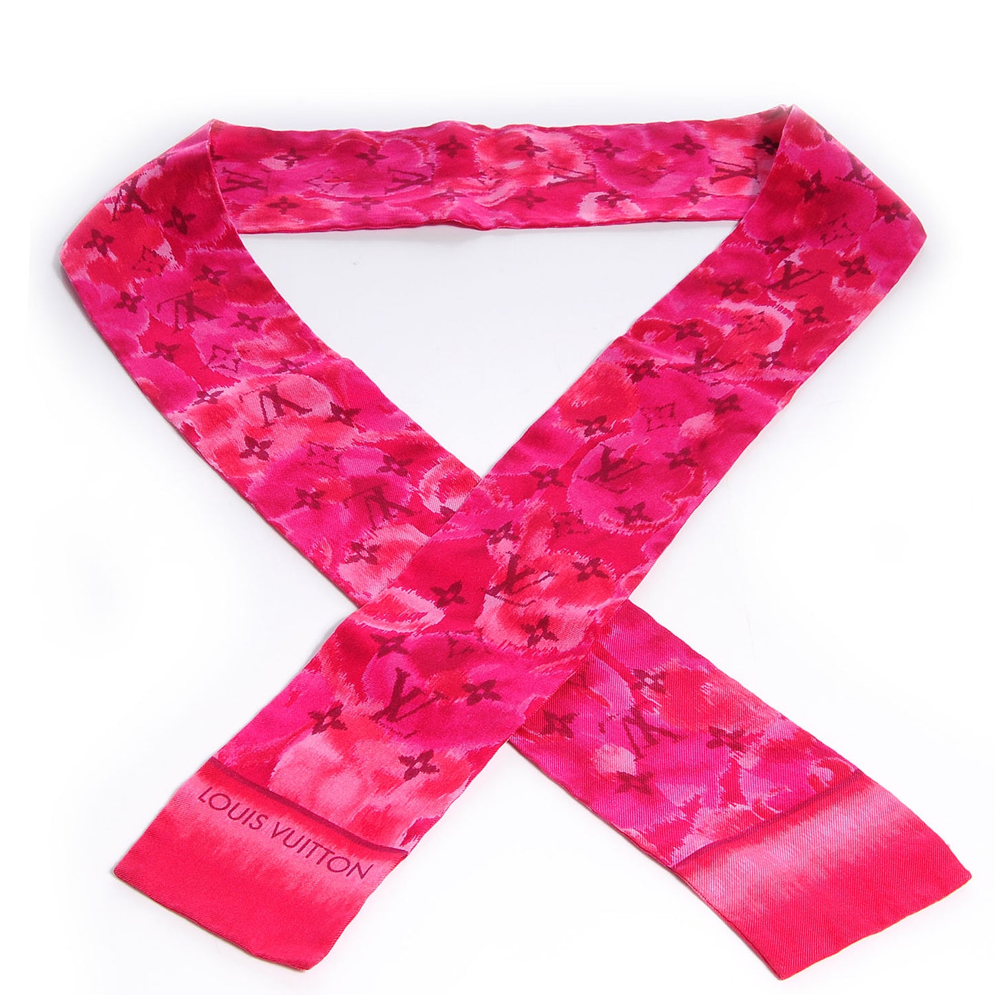 Silk Monogram Ikat Summer Bandeau Rose Indien