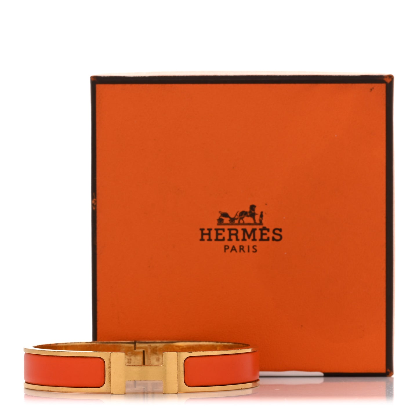 Matte Enamel Narrow Clic Clac HH Bracelet T4 Orange