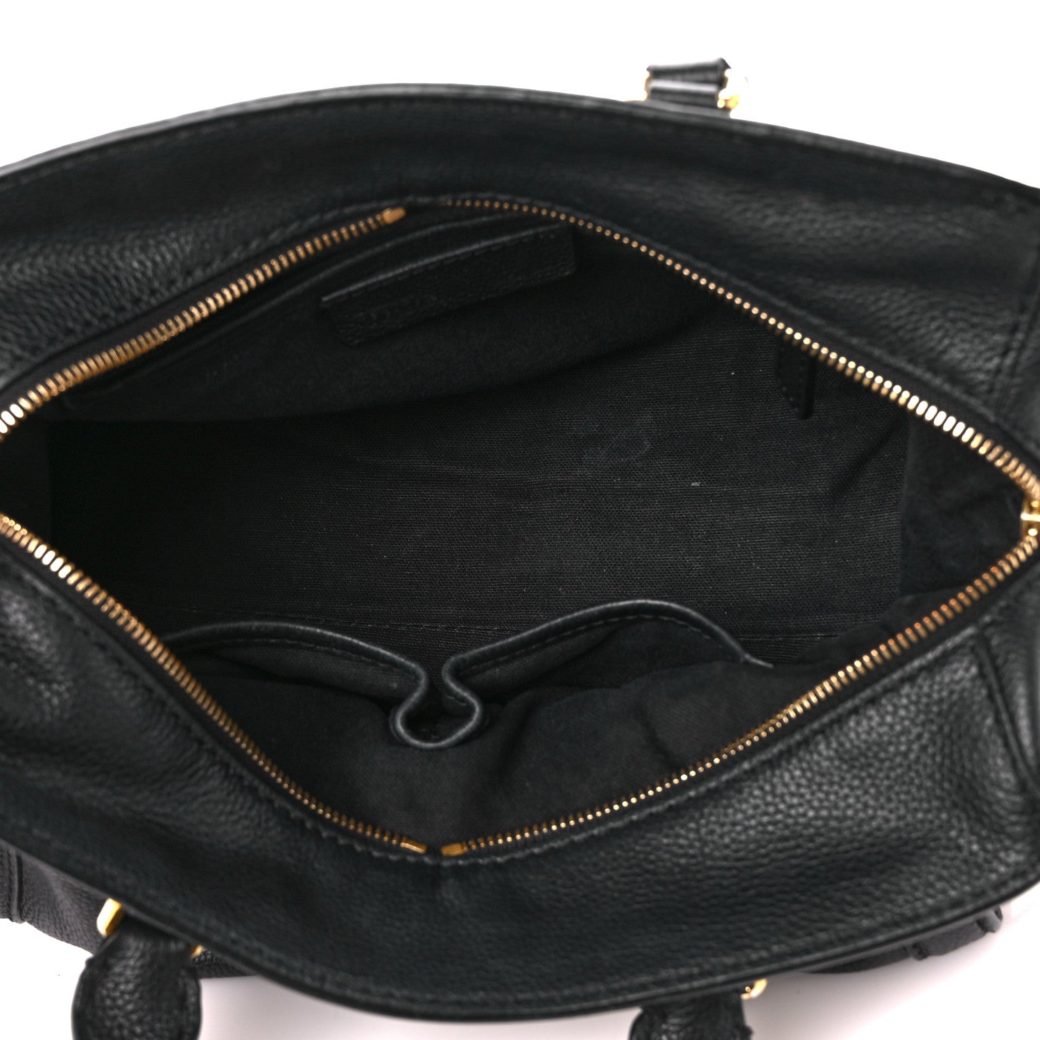 Alexander McQueen Pebbled Calfskin Small Skull Padlock Zip Around Tote Black 5 of 14