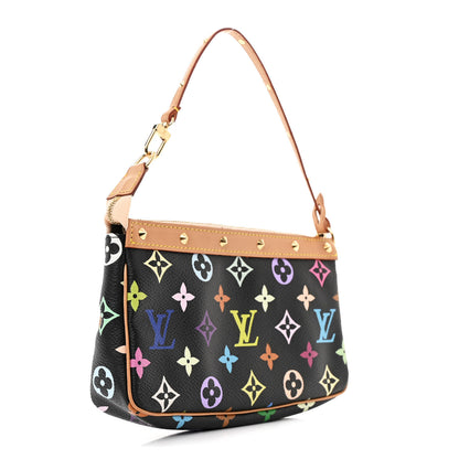 Louis Vuitton Monogram Multicolor Pochette Accessories Black 3 of 10