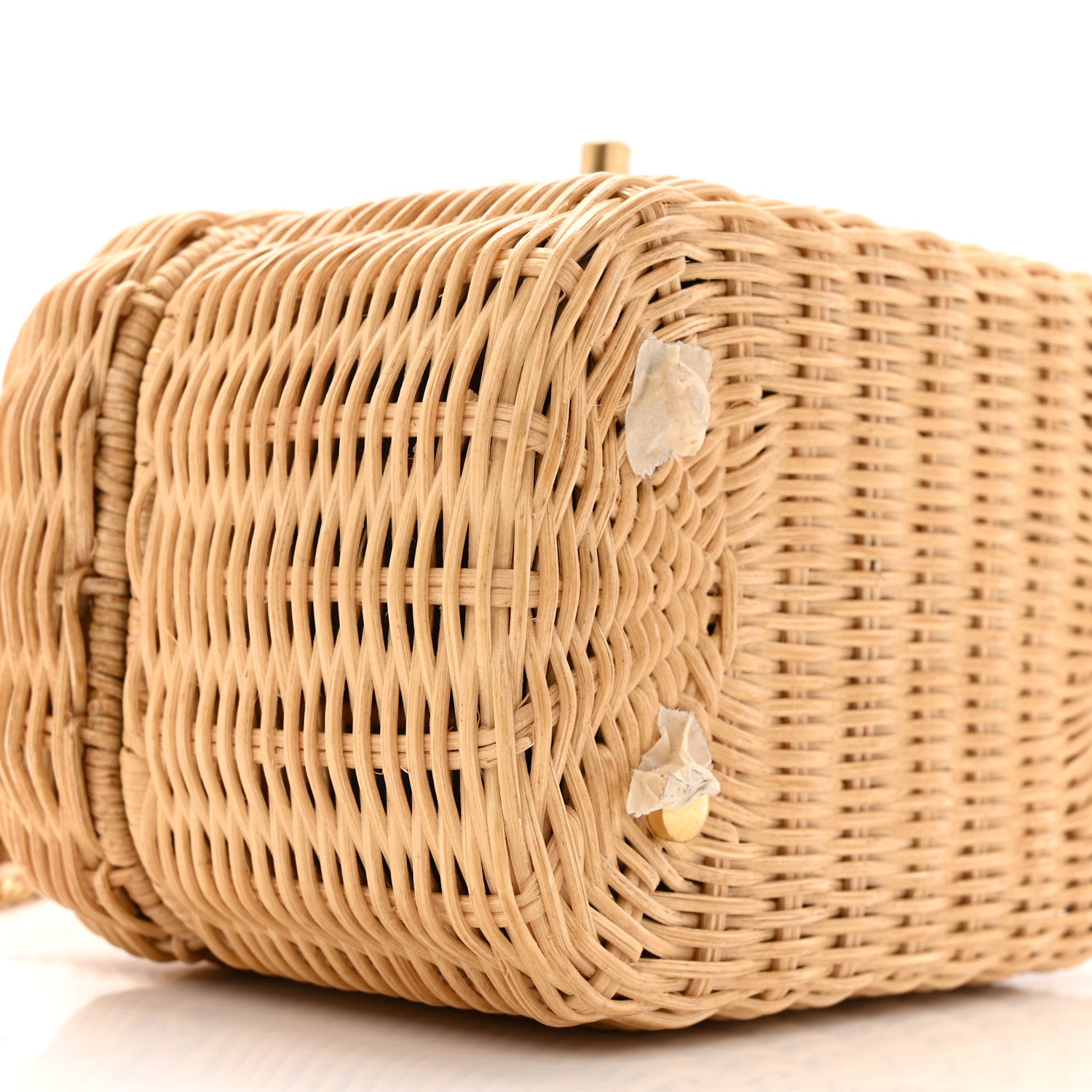 Chanel Braided Rattan Top Handle Vanity Case Beige Beige 8 of 14