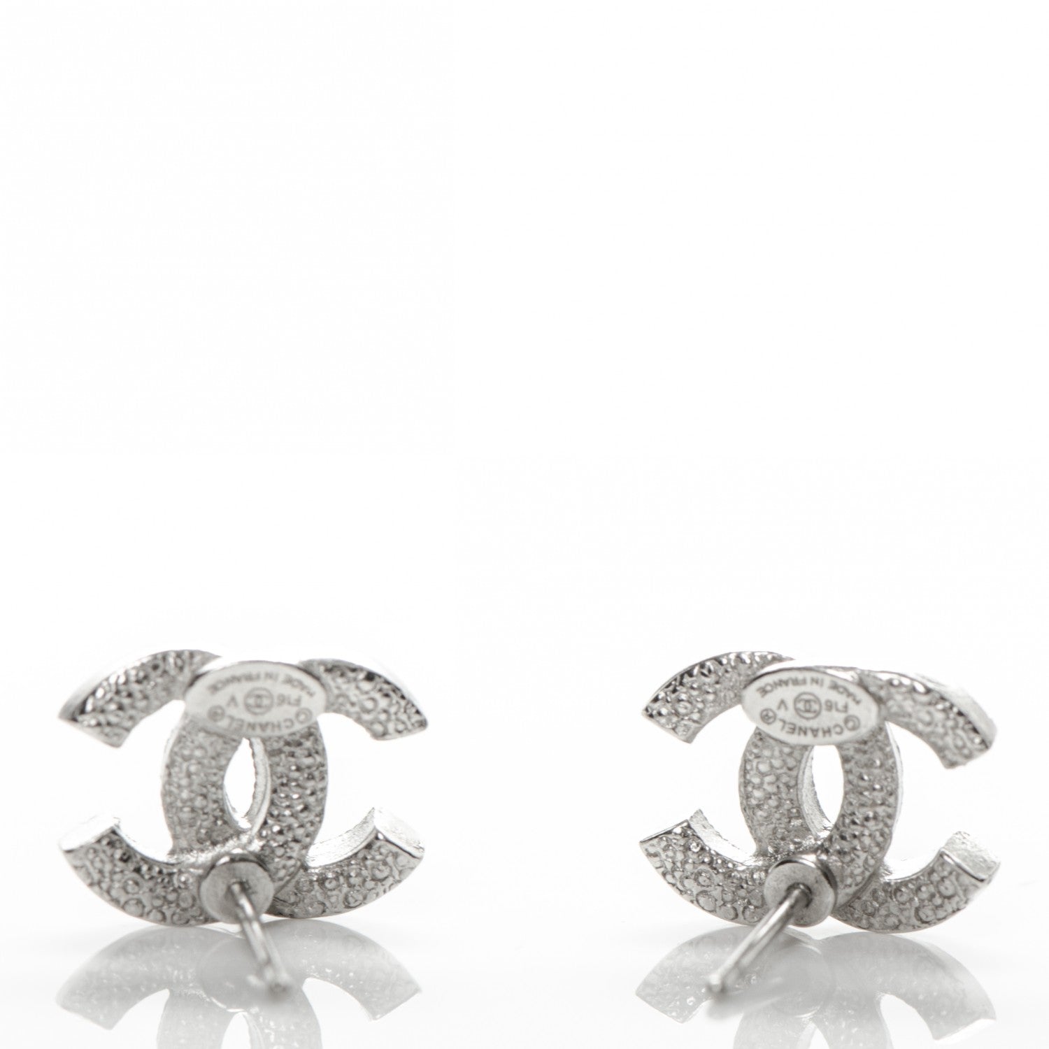 Chanel Crystal CC Earrings Silver 3 of 4