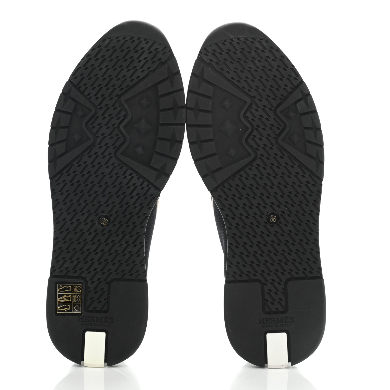 Hermes Knit Goatskin Womens Bow Sneakers 36 Black 5 of 7