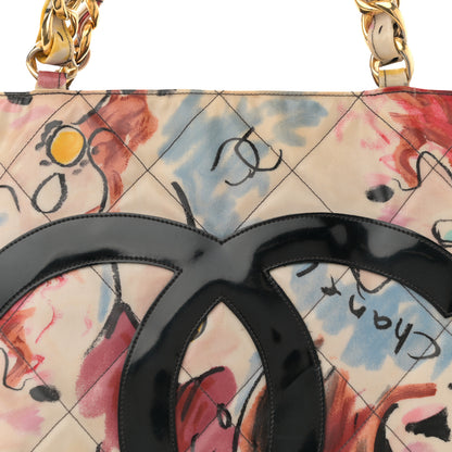 Chanel Coated Canvas XL Graffiti Tote Beige 8 of 13