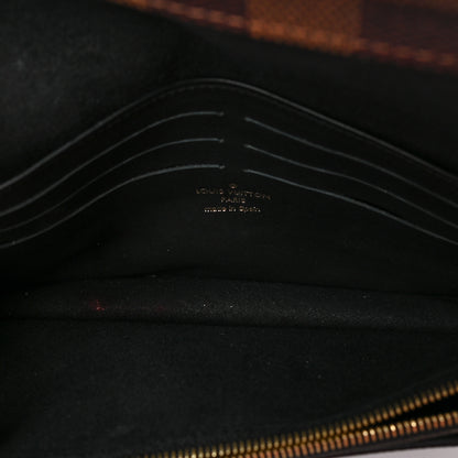 Louis Vuitton Damier Ebene Vavin Chain Wallet Black 5 of 9