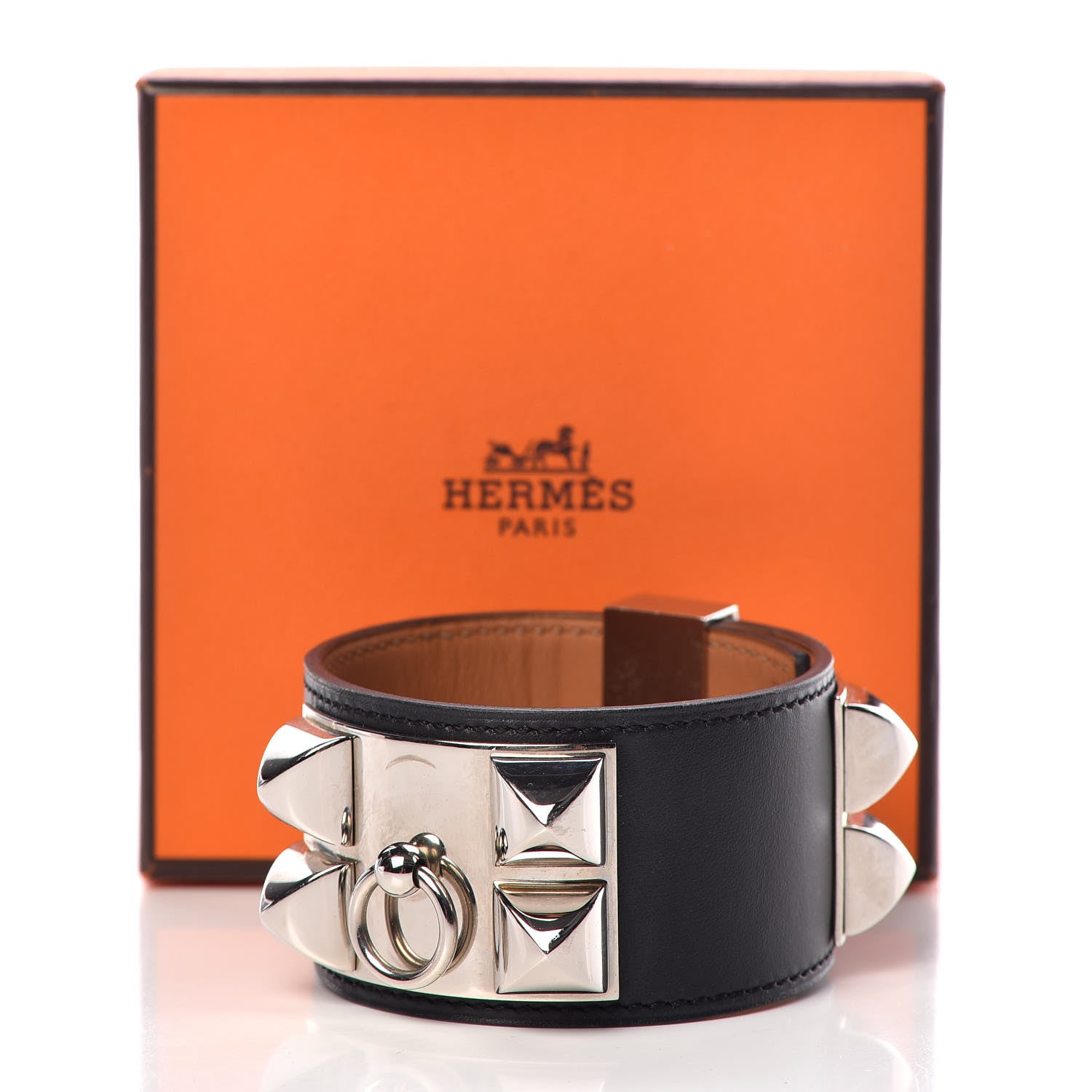 Hermes Chamonix Collier de Chien CDC Bracelet L Black 9 of 9