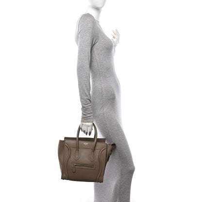 Celine Smooth Calfskin Interstice Micro Luggage Light Taupe 2 of 14