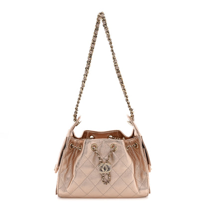 Chanel Metallic Caviar Quilted Mini Chanel 25 Handbag Copper 1 of 12