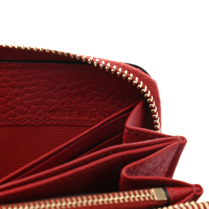Valentino Garavani Pebbled Calfskin Rockstud Zip Around Wallet Rosso Valentino 7 of 9