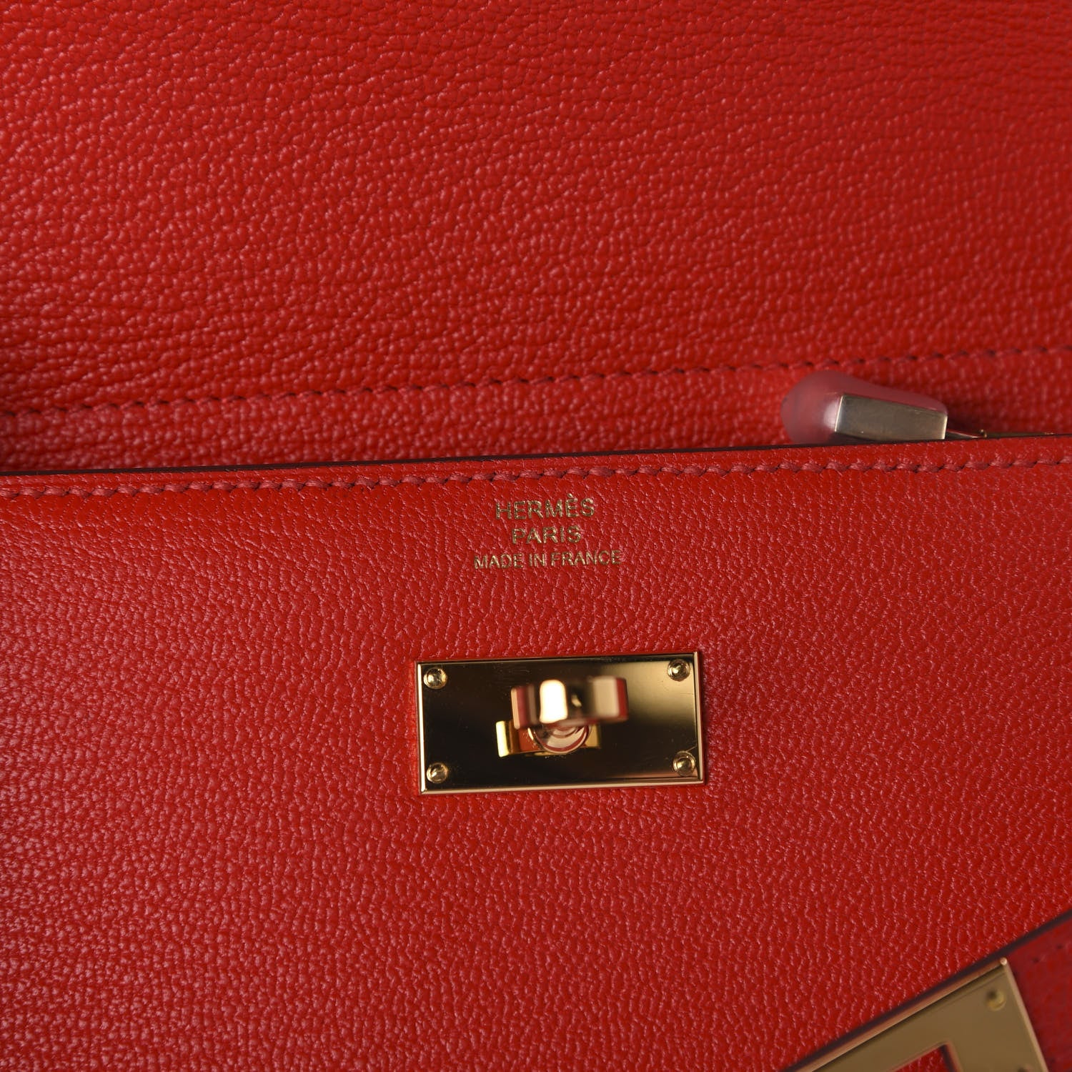 Hermes Chevre Mysore Medium Kelly Wallet Rouge De Coeur 8 of 10