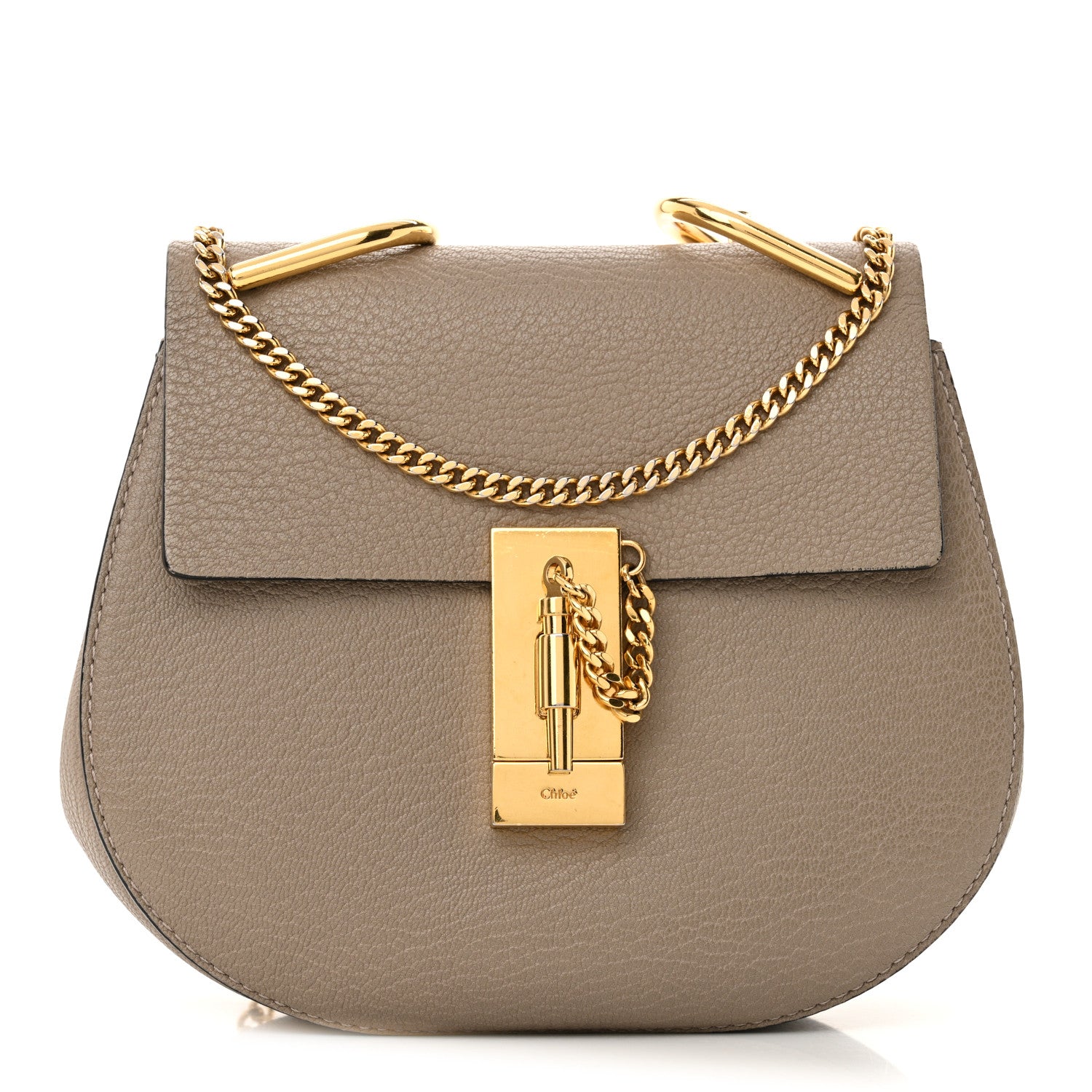 Chloe Grained Lambskin Mini Drew Shoulder Bag Motty Grey 1 of 11