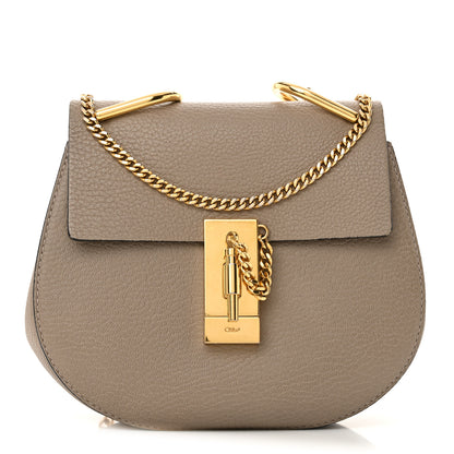 Chloe Grained Lambskin Mini Drew Shoulder Bag Motty Grey 1 of 11