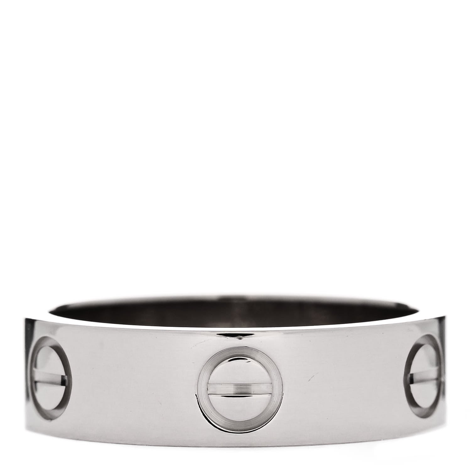 Cartier 18K White Gold 5.5mm LOVE Ring 55 7.25 3 of 4