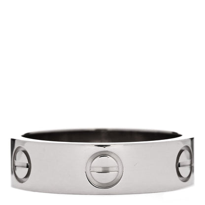 Cartier 18K White Gold 5.5mm LOVE Ring 55 7.25 3 of 4