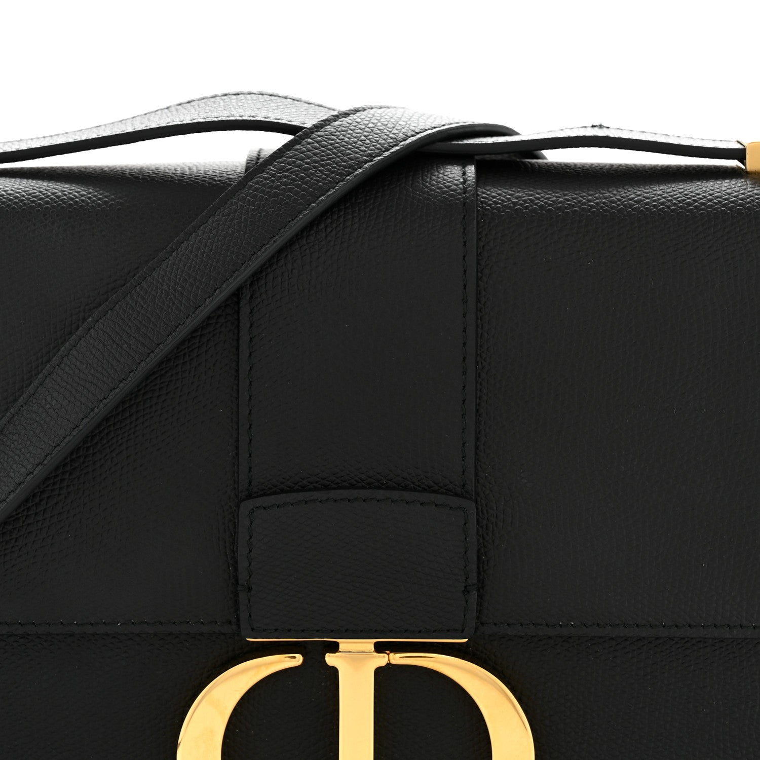 Christian Dior Grained Calfskin 30 Montaigne Flap Bag Black 8 of 14