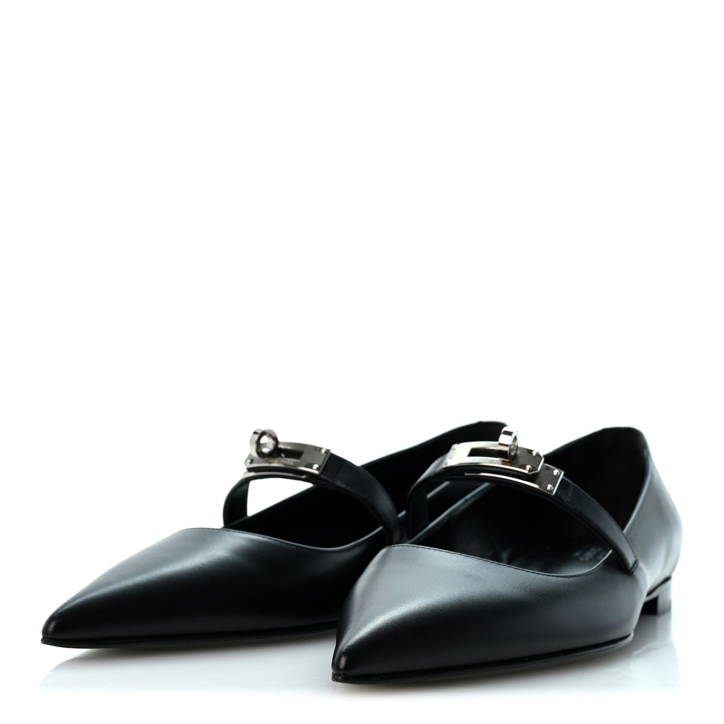 Calfskin Kelly Ballet Flats 39 Black