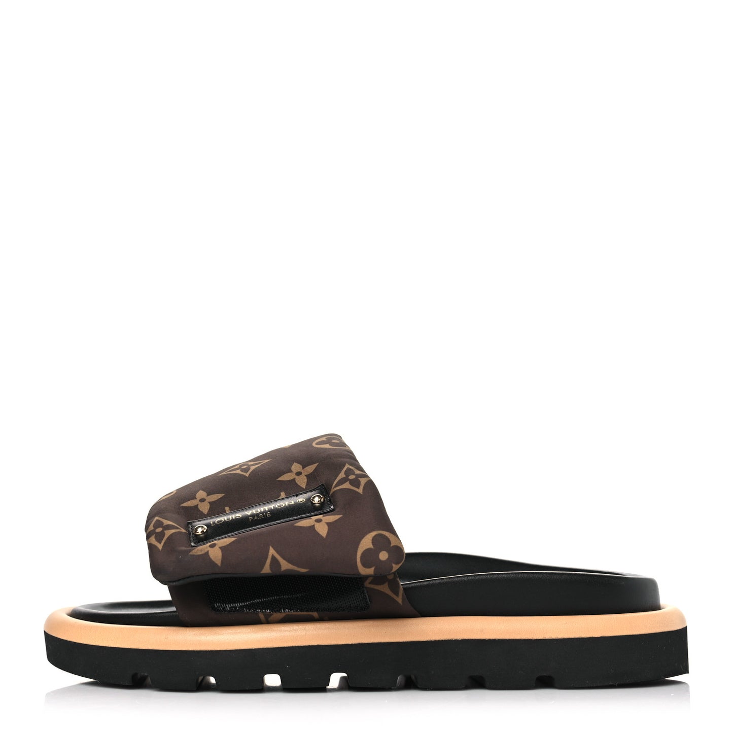 Nylon Monogram Pool Pillow Comfort Mule 37 Cacao Brown