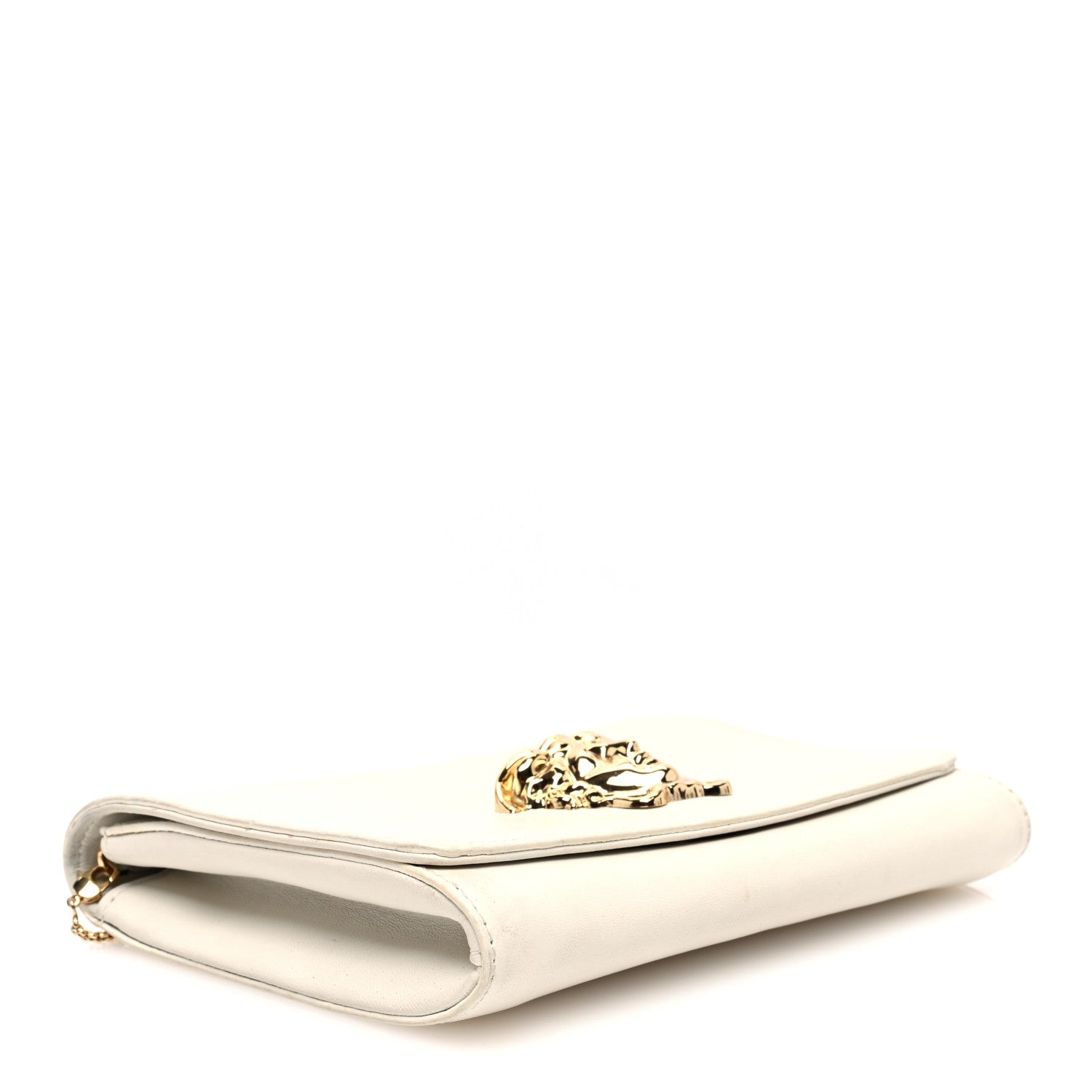 Versace Vitello Palazzo Medusa Evening Clutch Bag White 5 of 11