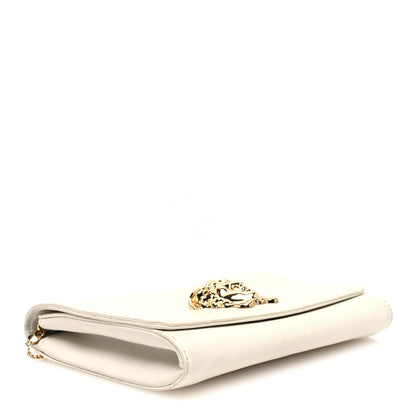 Versace Vitello Palazzo Medusa Evening Clutch Bag White 5 of 11