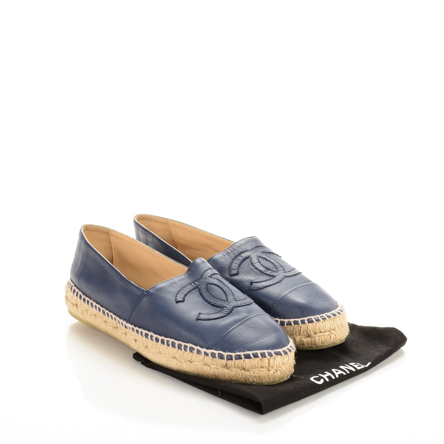 Lambskin CC Espadrilles 39 Dark Navy