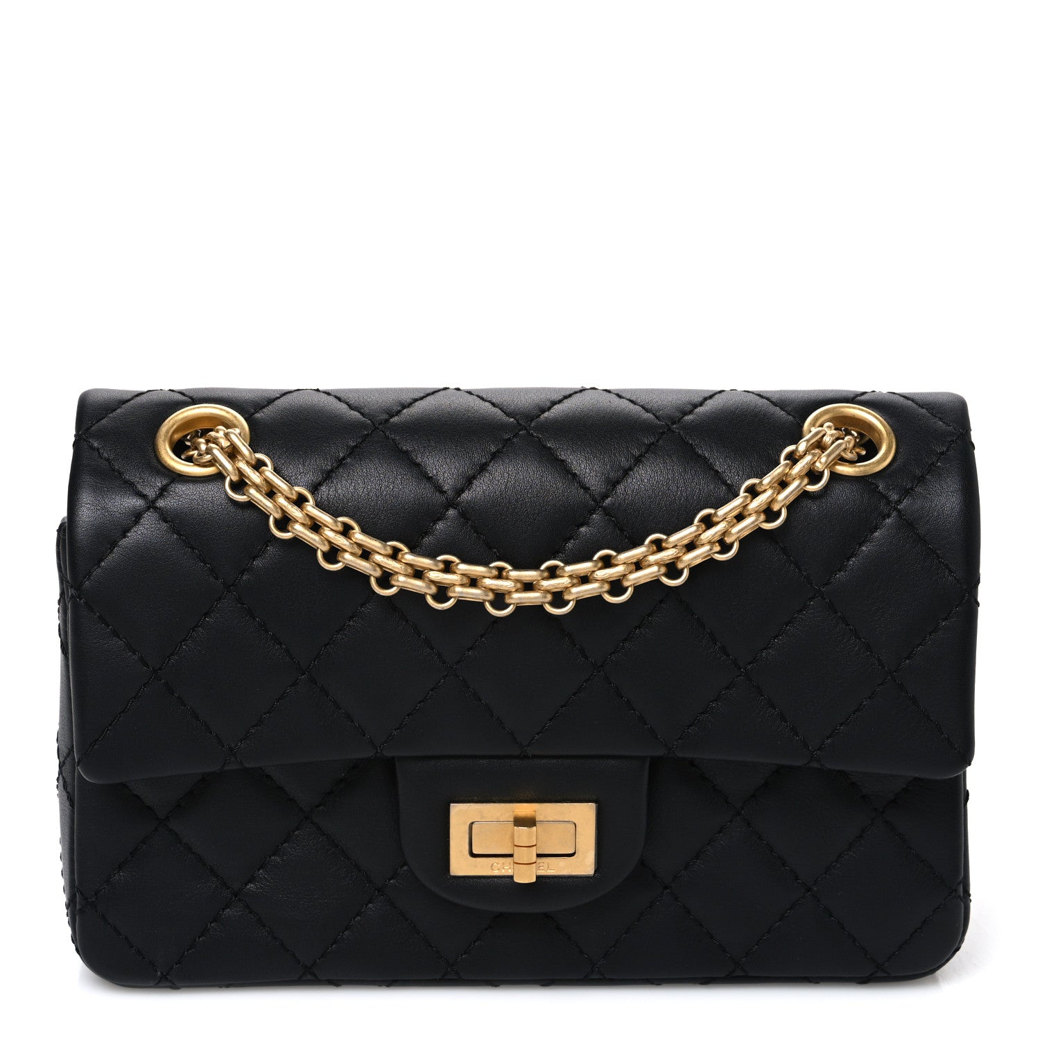 Chanel Calfskin Quilted 2.55 Reissue Mini Flap Black 1 of 10