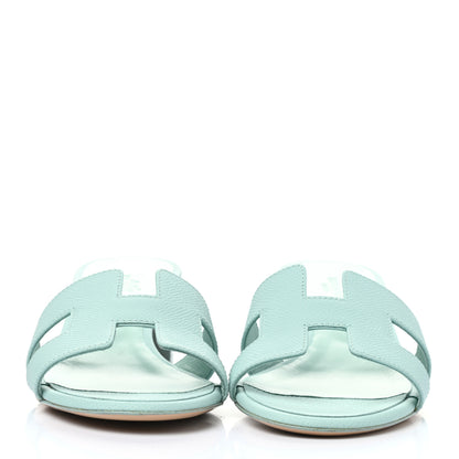 Hermes Epsom Oasis Sandals 37 Vert Embrun 2 of 8