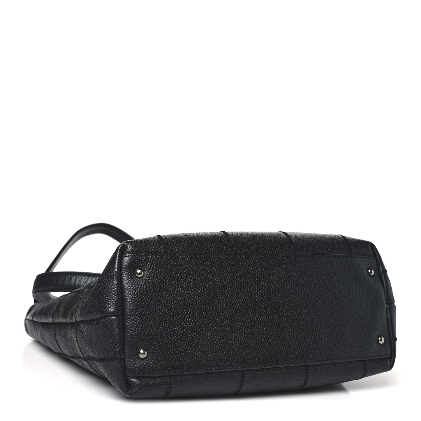 Caviar Square Stitched Tote Black