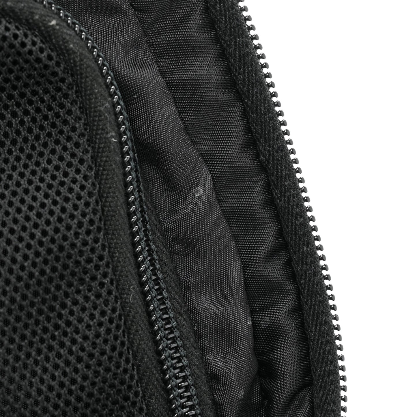 Nylon Vela Saffiano Pouch Black