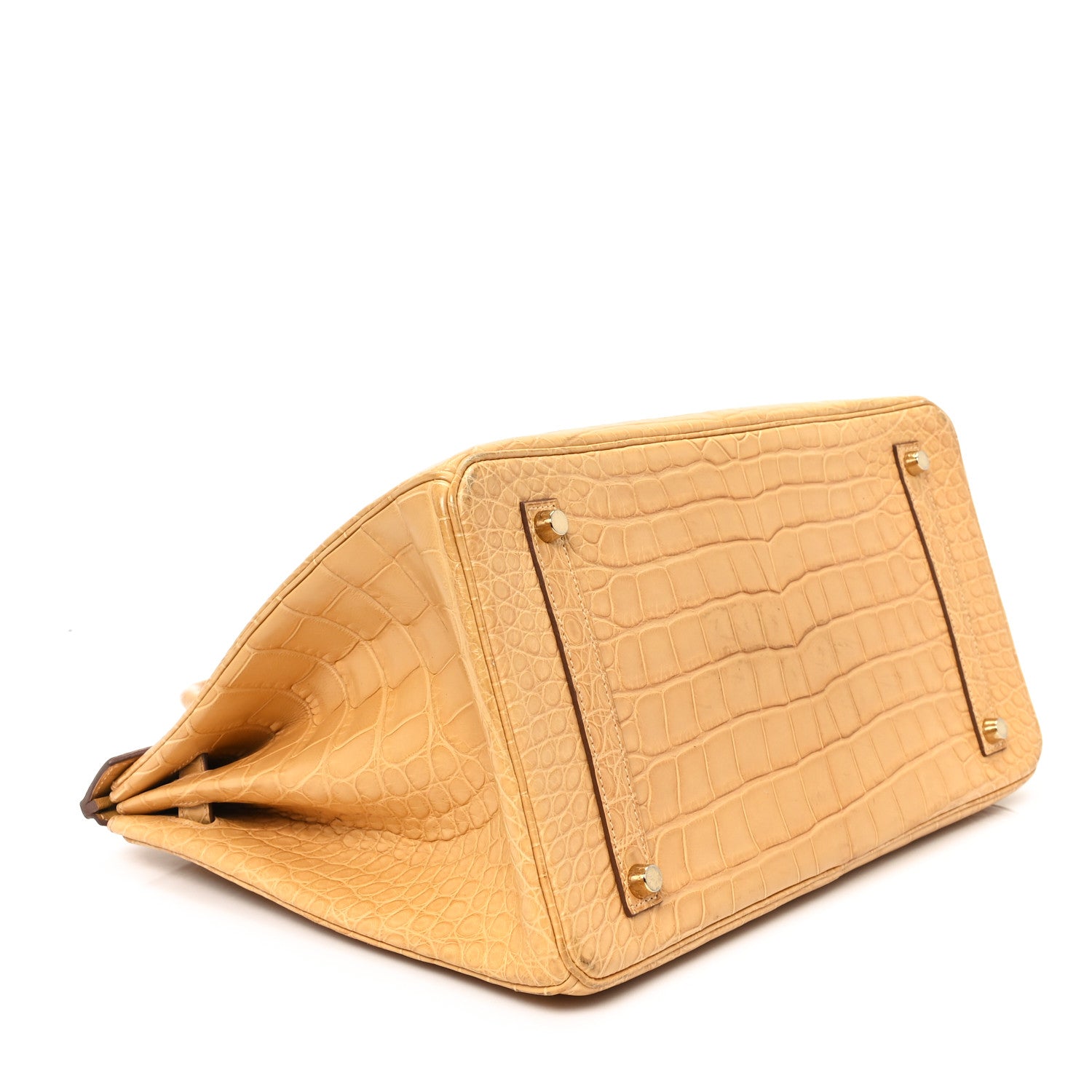 Hermes Matte Alligator Birkin 35 Paille 4 of 12