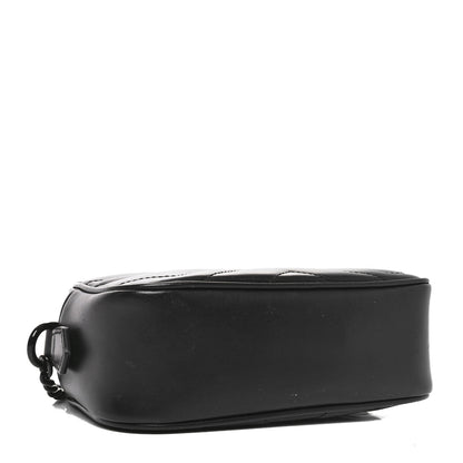 Gucci Calfskin Matelasse Monochrome Mini GG Marmont Chain Shoulder Bag Black 4 of 10