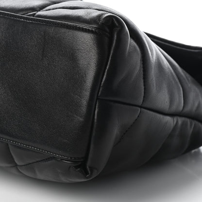 Saint Laurent Lambskin Quilted Medium Loulou Puffer Monogram Chain Satchel Black 8 of 8