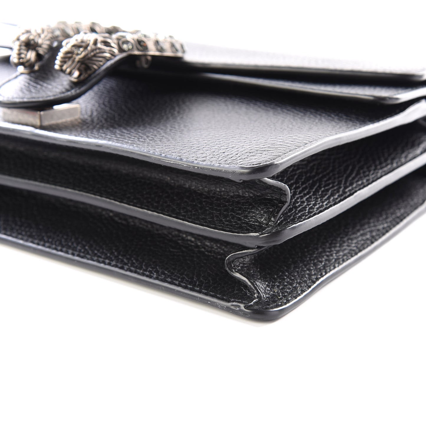 Pebbled Calfskin Small Dionysus Shoulder Bag Black