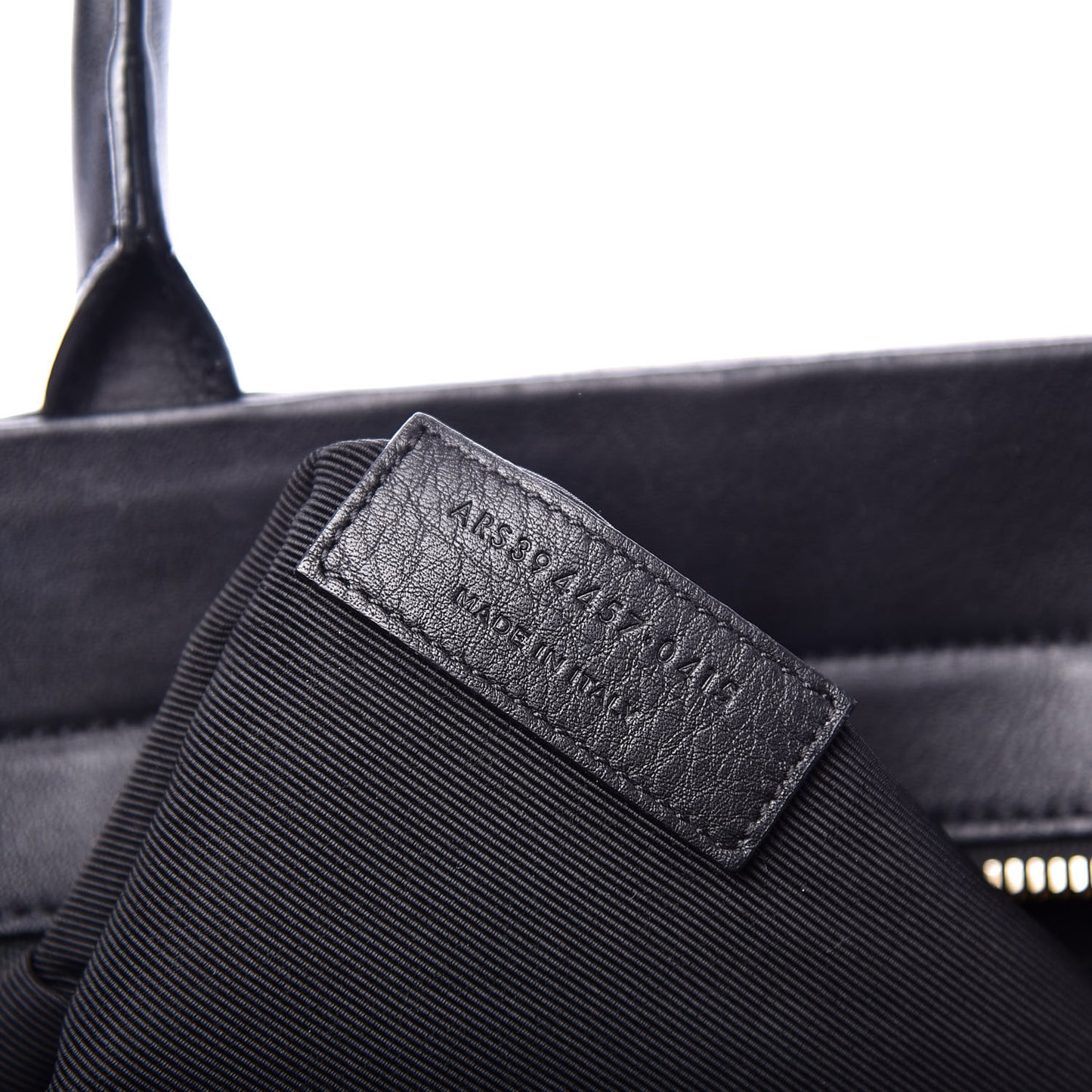 Grained Calfskin Medium Cabas Rive Gauche Black