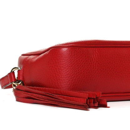 Gucci Pebbled Calfskin Small Soho Disco Bag Tabasco Red 10 of 15