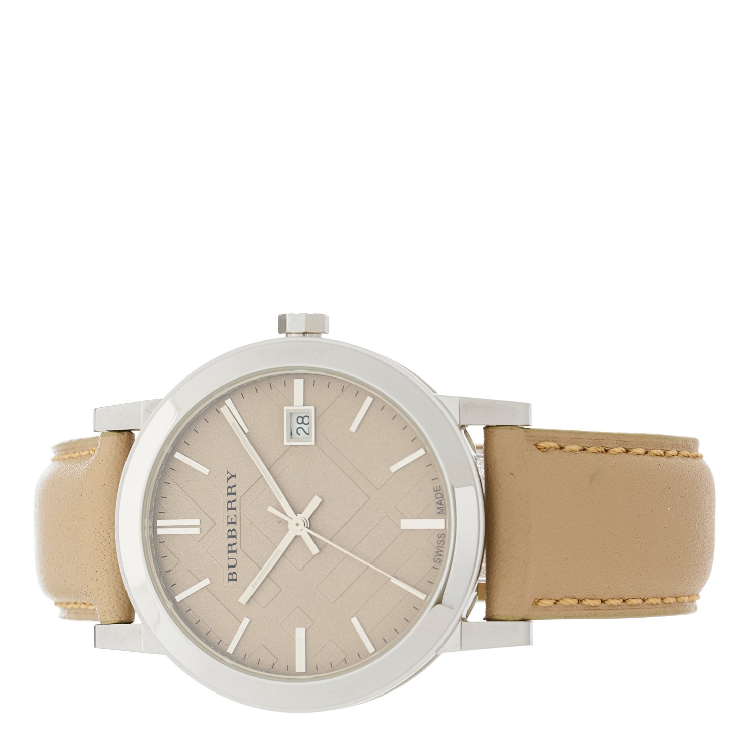 Burberry Stainless Steel Calfskin 38mm Heritage Quartz Watch Champagne BU9010 2 of 4