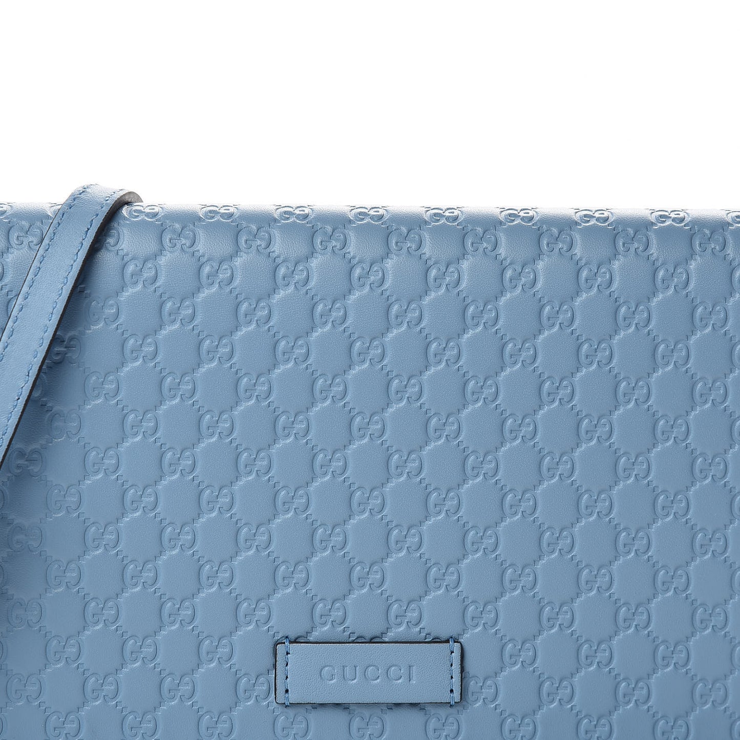 Microguccissima Crossbody Wallet Mineral Blue