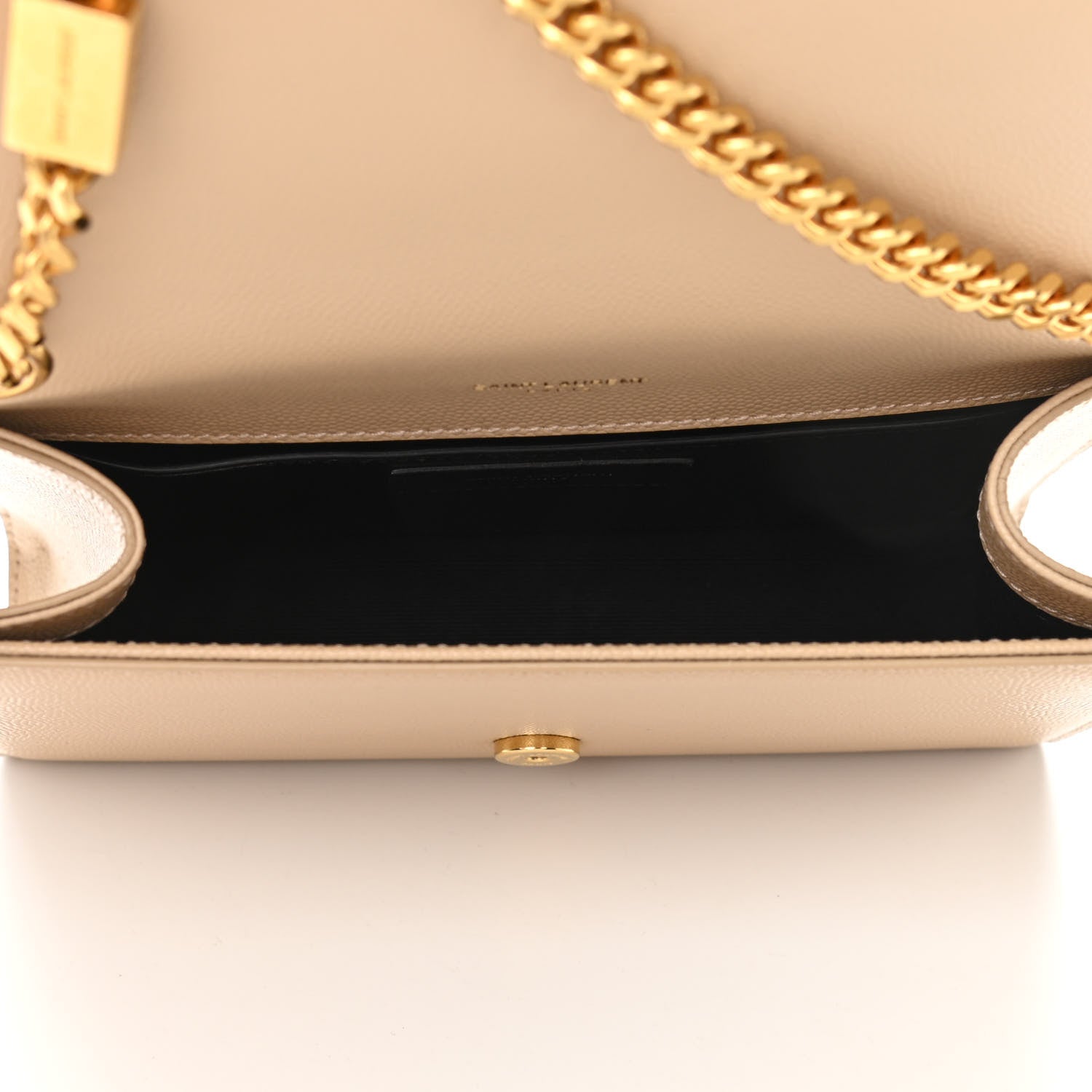 Saint Laurent Grain De Poudre Small Monogram Kate Satchel Dark Beige 5 of 9