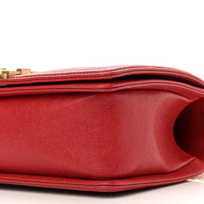 Chanel Caviar Quilted Medium Boy Flap Red 10 of 10