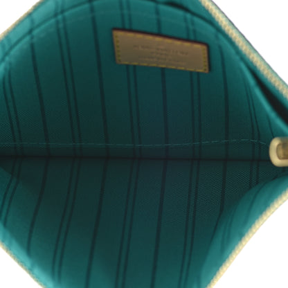 Louis Vuitton Monogram Neverfull MM GM Pochette Turquoise 5 of 7