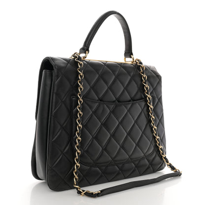 Chanel Lambskin Quilted Large Trendy CC Dual Handle Flap Bag Black 3 of 16
