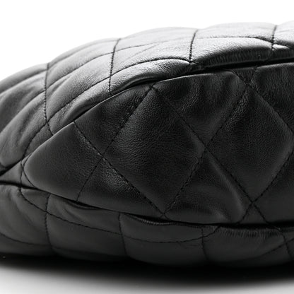 Chanel Lambskin Quilted Large CC Links Hobo Black 9 of 10