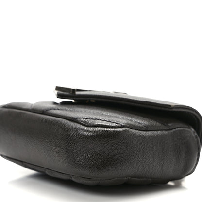 Saint Laurent Sheepskin Matelasse Chevron Monogram Mini College Bag Dark Anthracite 9 of 10