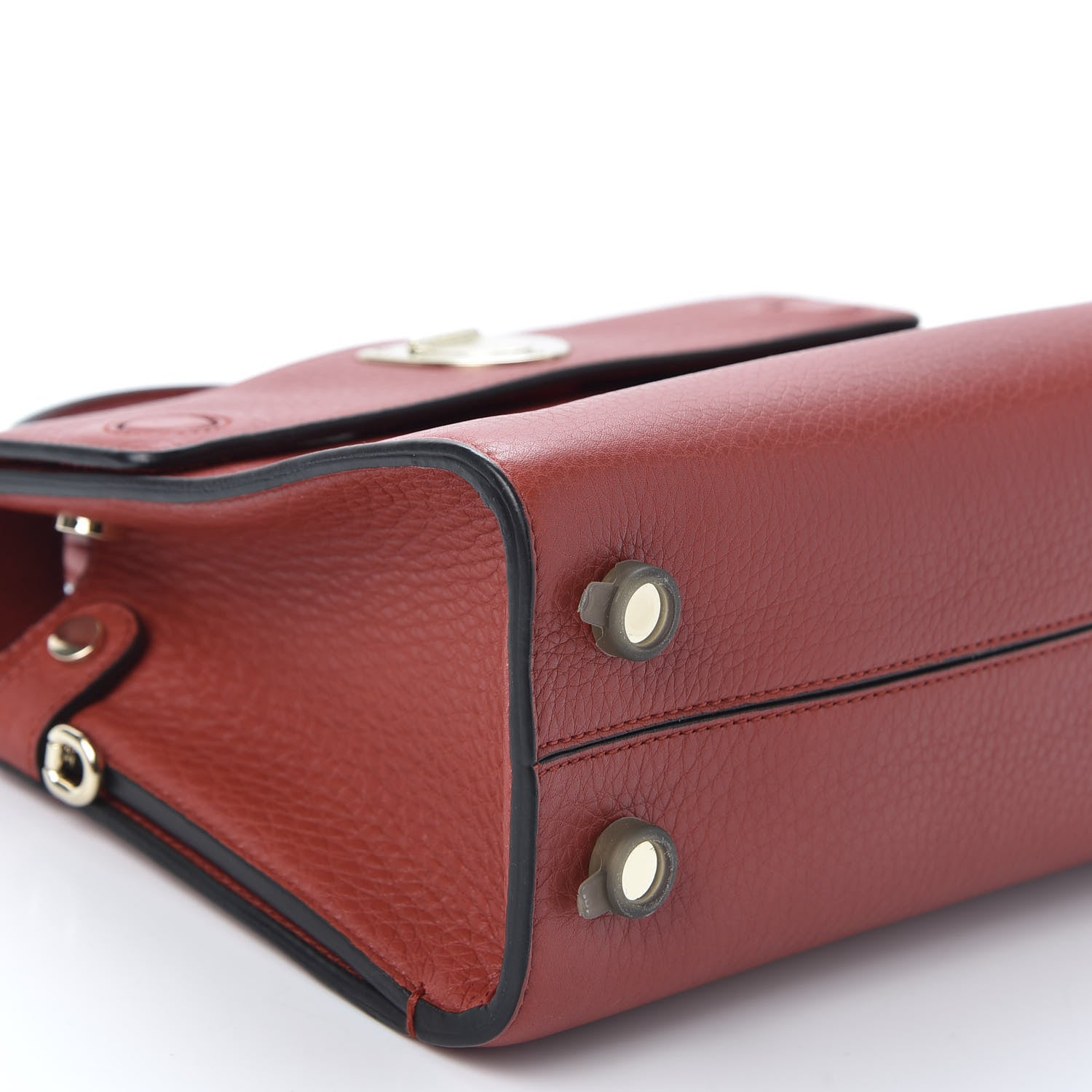 Christian Dior Grained Calfskin Mini Diorever Flap Ruby Red 4 of 7