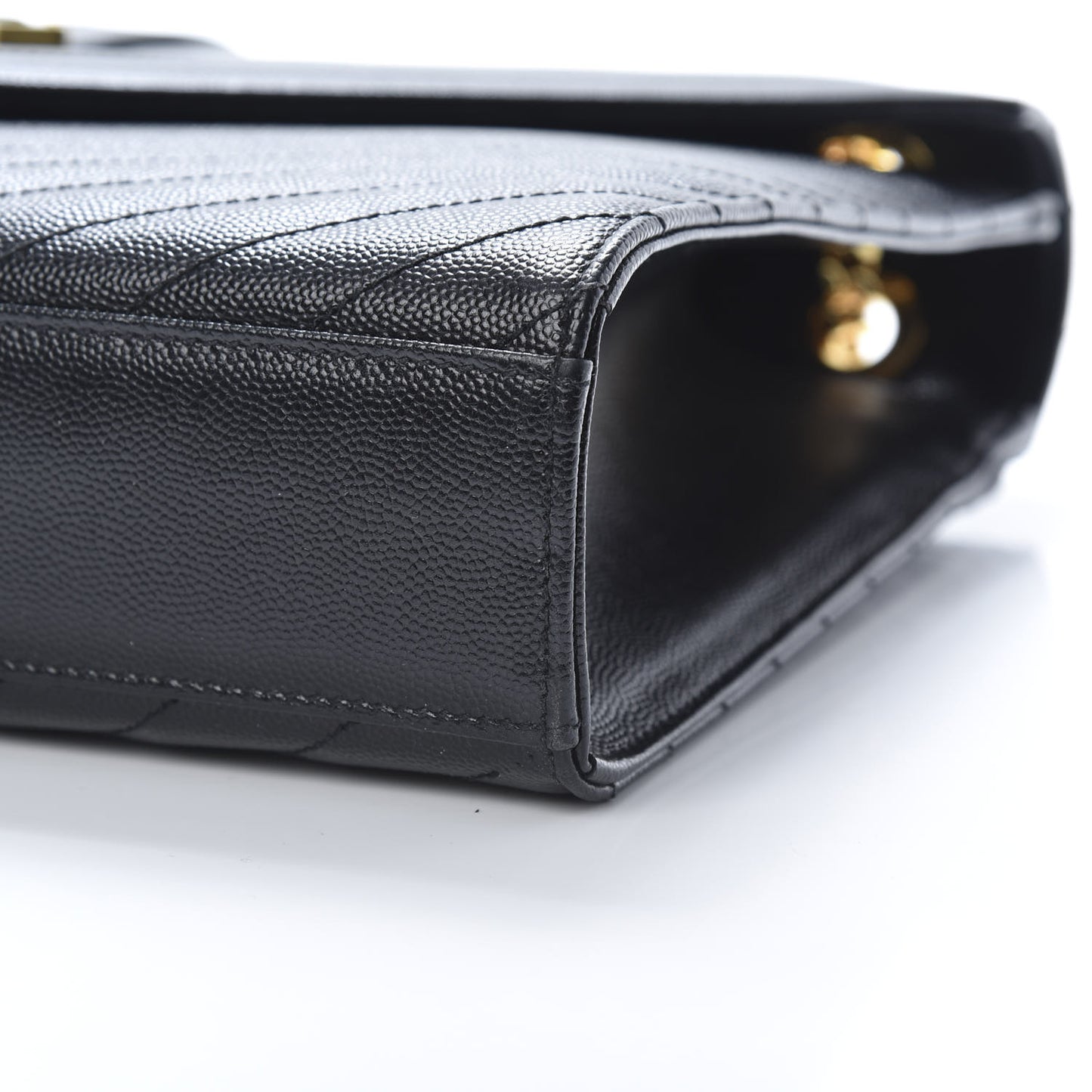 Grain De Poudre Matelasse Chevron Large Monogram Satchel Black